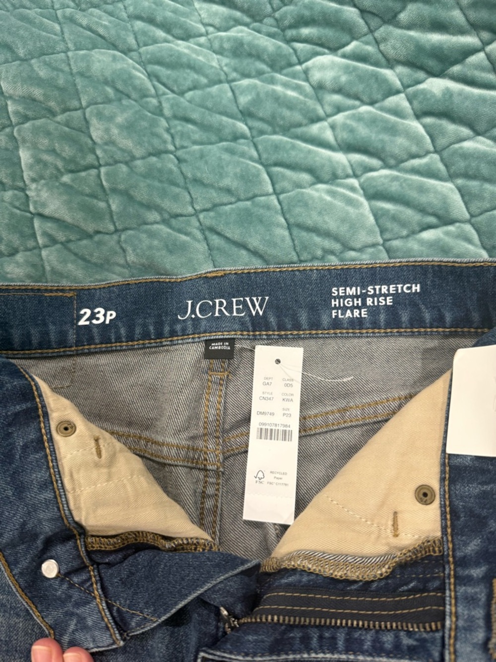 Women's High-Rise Flare Jeans in Mid (Kate) Blue - Semi Stretch - Picture 5 of 9